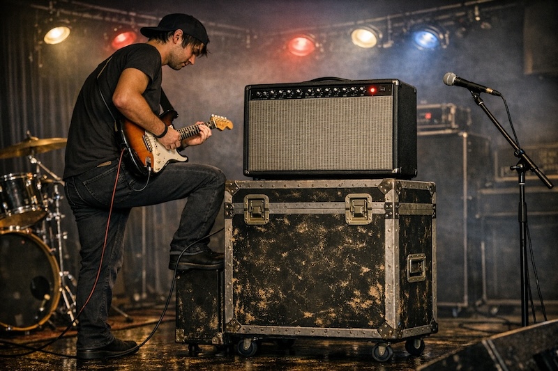 アンプケースの上にアンプを載せる理由