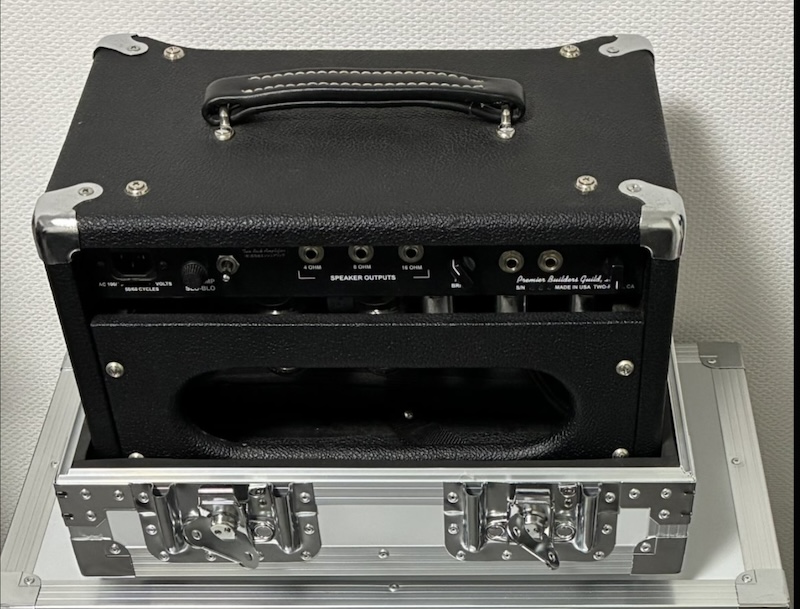 White ARK custom head amp case for the Two Rock Studio Pro 35